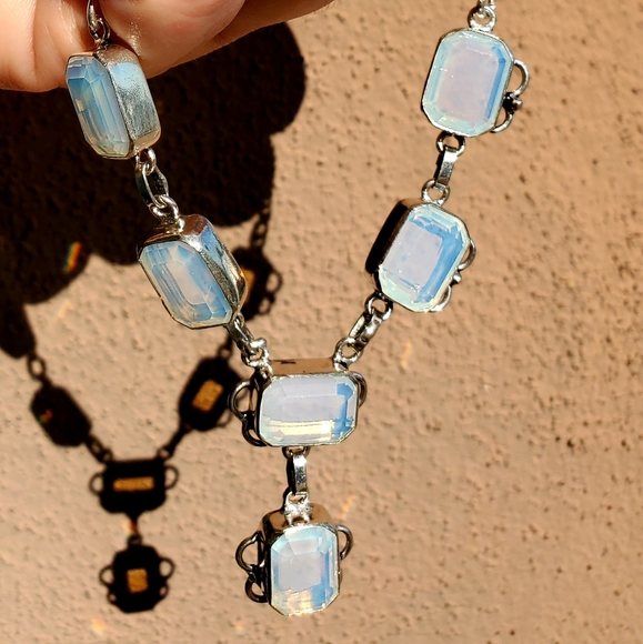 New Milky Opalite 925 Silver Necklace. - Picture 10 of 15